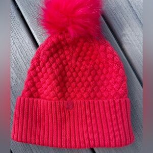 Lululemon Red Pouf Beanie